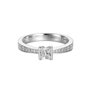 Esprit Damen Ring Silber Zirkonia Solitaire ESRG91905A1