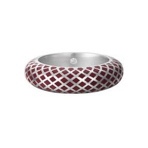 Esprit Damen Ring Silber Lattice Red ESRG91919B1