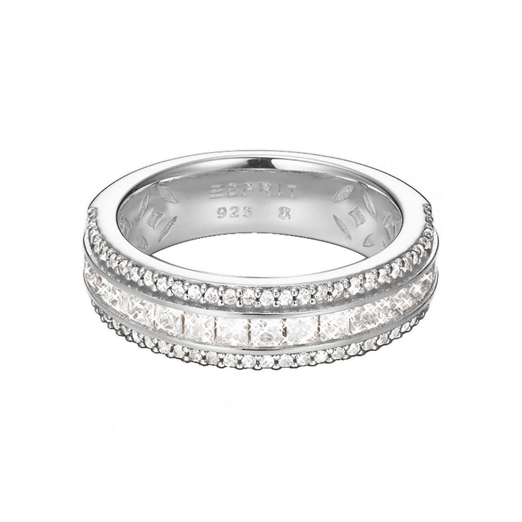 Esprit Damen Ring Silber Zirkonia Exquisite ESRG92334A1