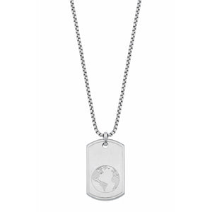 s.Oliver Jewel Herren Kette Edelstahl Weltkugel 2026121