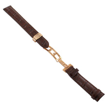 Laden Sie das Bild in den Galerie-Viewer, Ingersoll Ersatzband für Uhren Leder braun Kroko Faltschl.18 mm