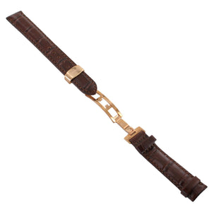 Ingersoll Ersatzband für Uhren Leder braun Kroko Faltschl.18 mm