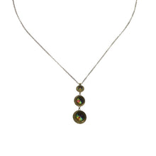 Laden Sie das Bild in den Galerie-Viewer, Konplott Halskette Collier Rivoli Concave green antique medium
