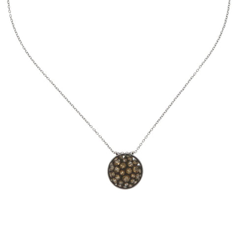 Konplott Halskette Collier Orchid Hybrid beige crystal golden shadow silber