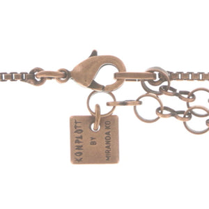Konplott Kette Collier Chameleon braun / pink  Lavendel antik