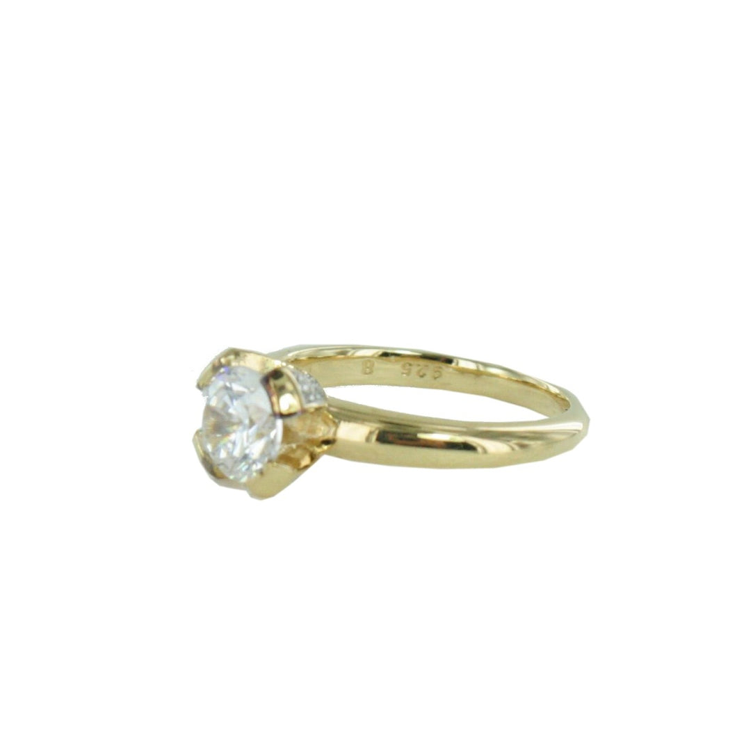Esprit Collection Damen Ring Silber Gold Zirkonia Solaris Gr.18 ELRG92338B180