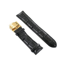 Laden Sie das Bild in den Galerie-Viewer, Ingersoll Ersatzband für Uhren Leder schwarz gl. Kroko Faltschl.g. 22 mm