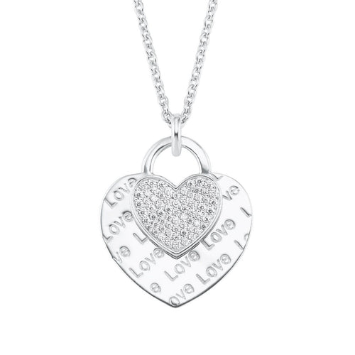 s.Oliver Jewel Damen Kette Halskette Silber Zirkonia Herz 2026089