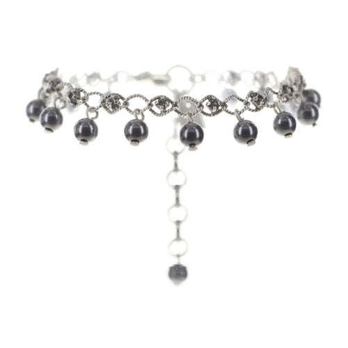 Konplott Armband Armkette Dutchess black crystal silver night silber