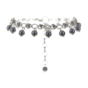 Konplott Armband Armkette Dutchess black crystal silver night silber