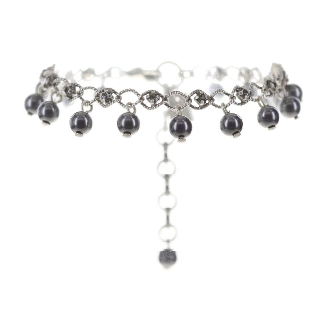 Konplott Armband Armkette Dutchess black crystal silver night silber