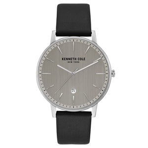 Kenneth Cole New York Herren-Armbanduhr Analog Quarz Leder KC50009001