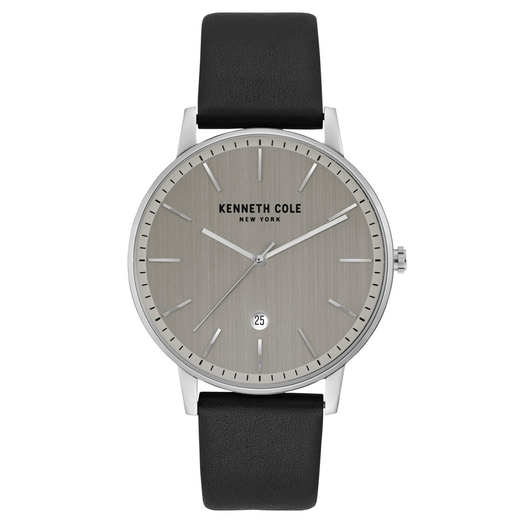 Kenneth Cole New York Herren-Armbanduhr Analog Quarz Leder KC50009001