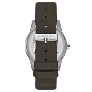 Kenneth Cole New York Herren-Armbanduhr Analog Quarz Leder KC15204002