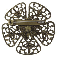 Laden Sie das Bild in den Galerie-Viewer, Konplott Brosche Flamenco grey large antique brass