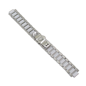 Ingersoll Ersatzband für Uhren Edelstahl Keramik Faltschl. silber / weiss IN5012 18 mm