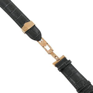 Ingersoll Ersatzband für Uhren Leder grau Kroko Faltschl. Rosé 24 mm