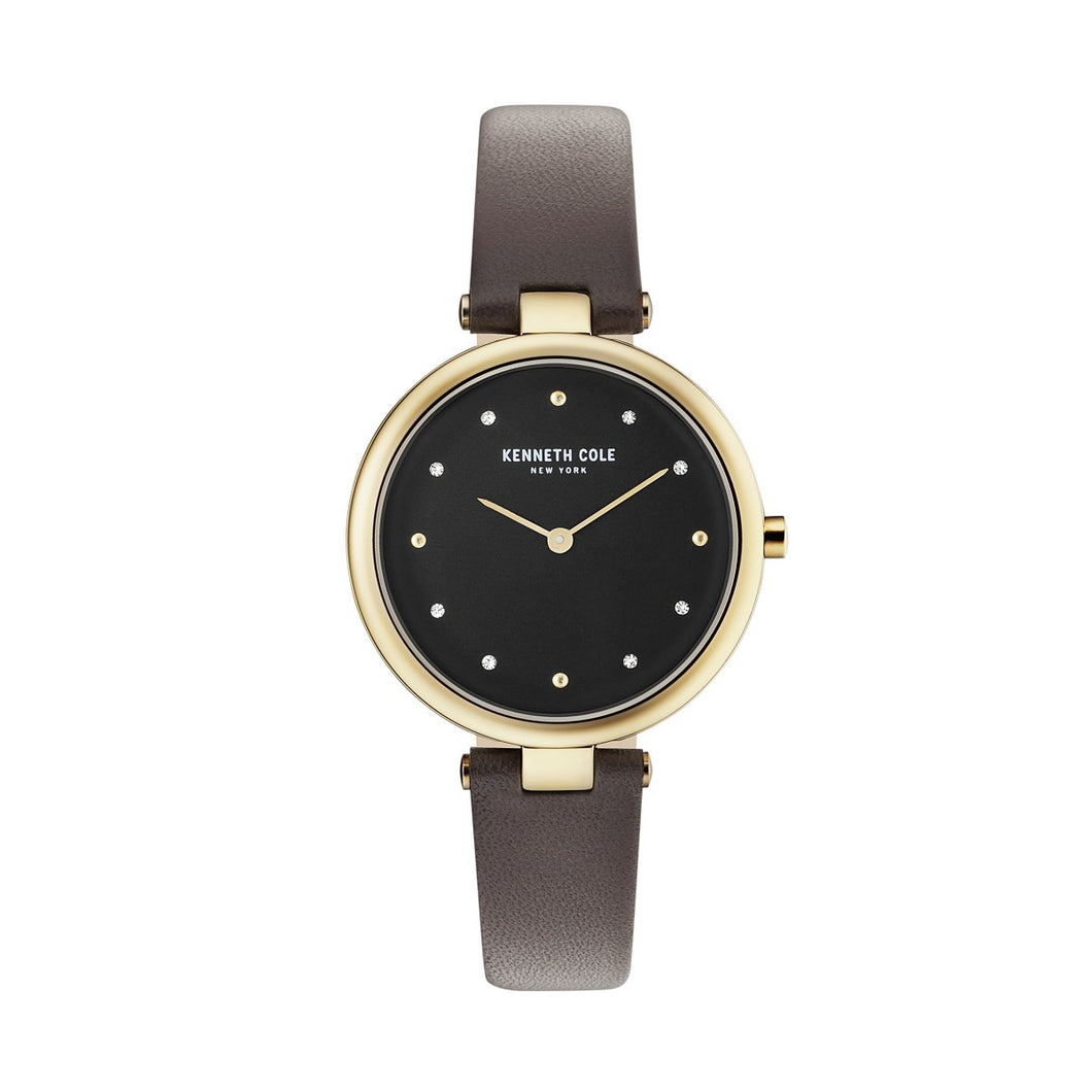 Kenneth Cole New York Damen-Armbanduhr Analog Quarz Leder KC50513003