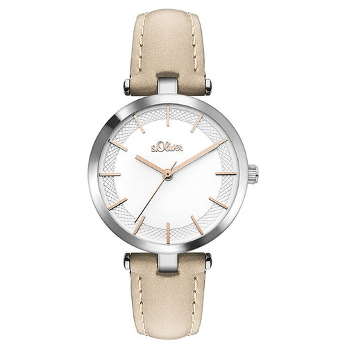 s.Oliver Damen Uhr Armbanduhr Leder SO-3450-LQ