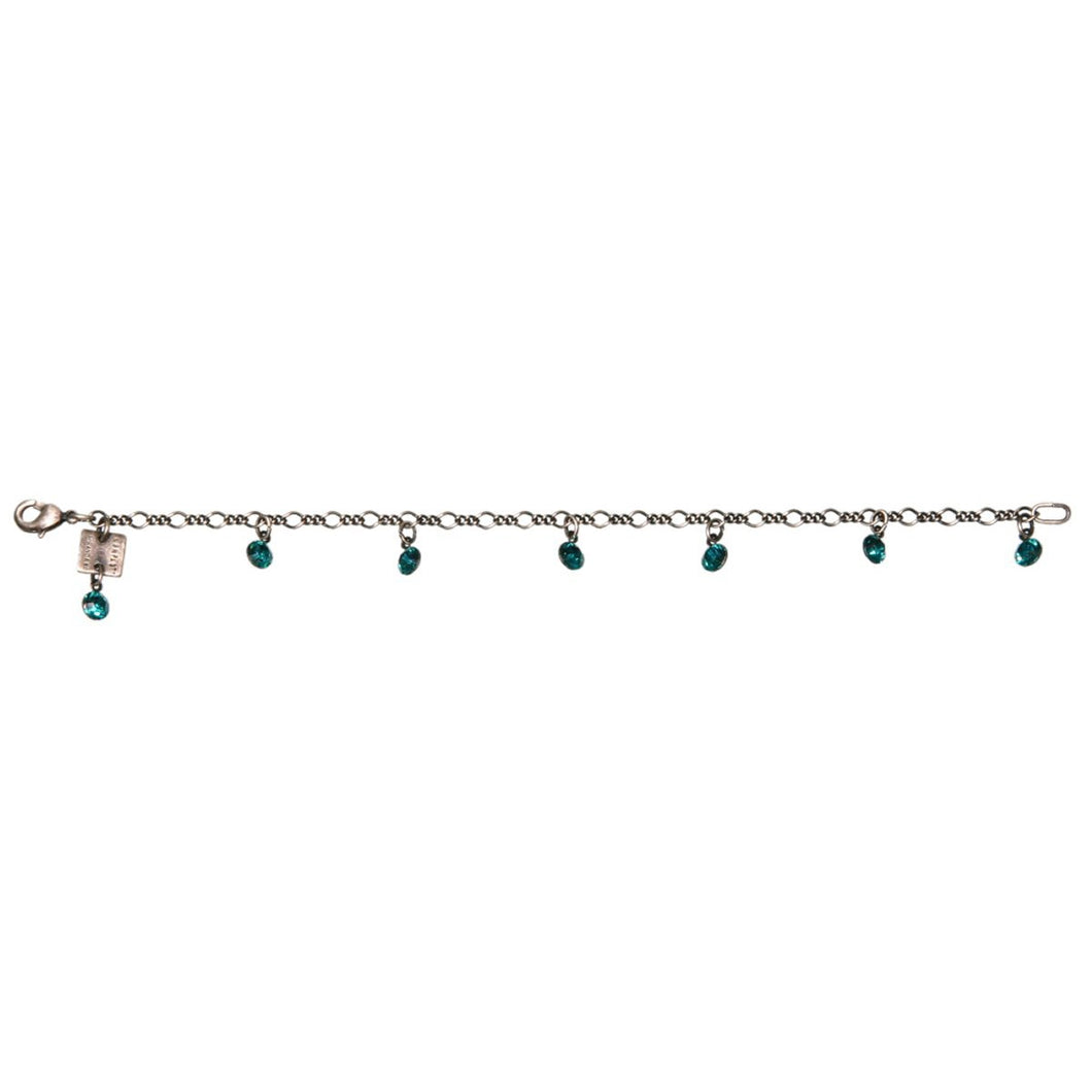 Konplott Armband Armkette Tutui Collection grün blau zircon silber