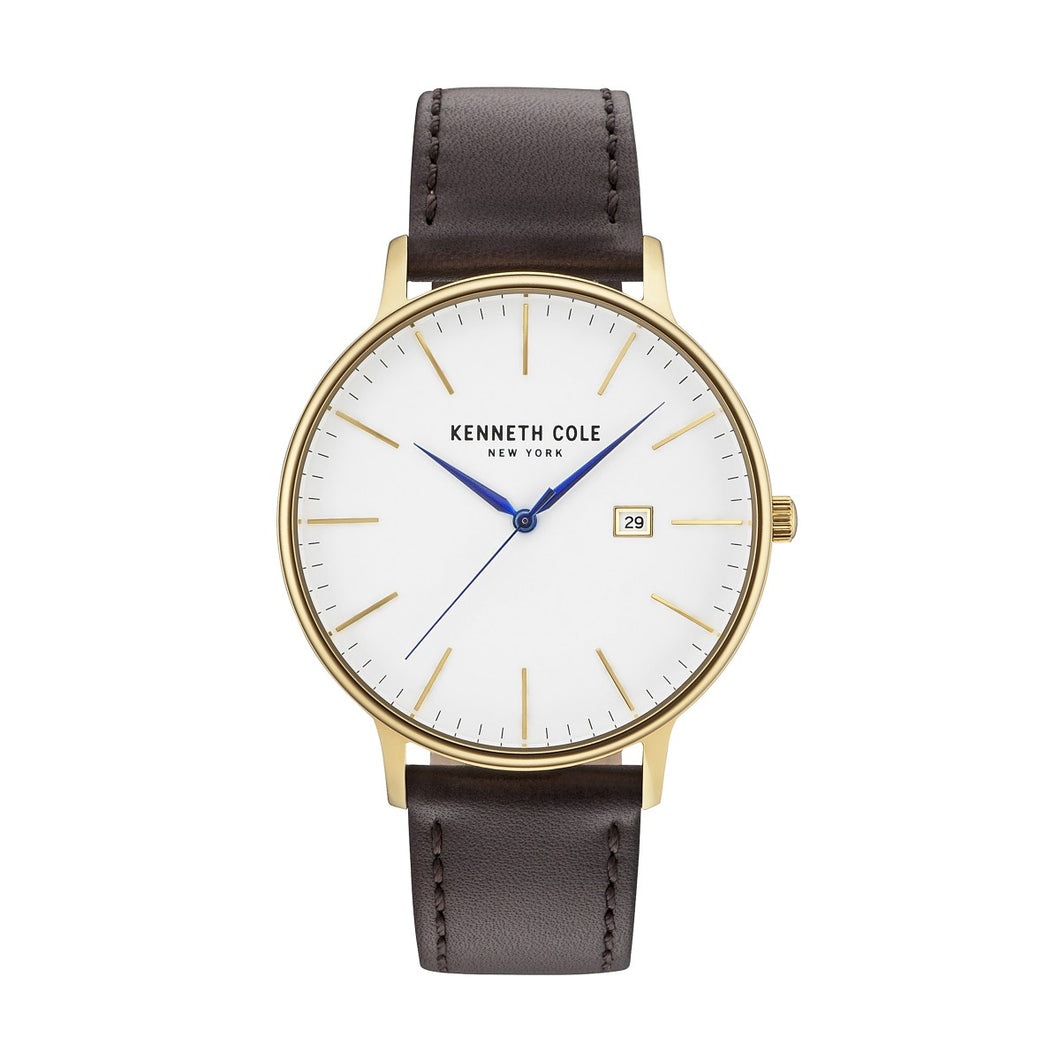 Kenneth Cole New York Herren Uhr Armbanduhr Leder KC15059005