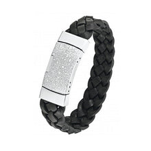 Laden Sie das Bild in den Galerie-Viewer, s.Oliver Jewel Herren Armband Leder Edelstahl SO878/1 - 443593