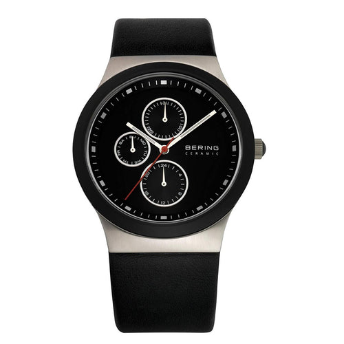 Bering Herren Uhr Armbanduhr Slim Ceramic - 32139-442 Leder