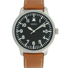 Laden Sie das Bild in den Galerie-Viewer, Aristo Herren Uhr Armbanduhr Fliegeruhr Quarz Edelstahl 3H84
