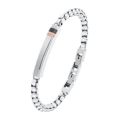 s.Oliver Jewel Herren Armband Identarmband Edelstahl silber 2032557