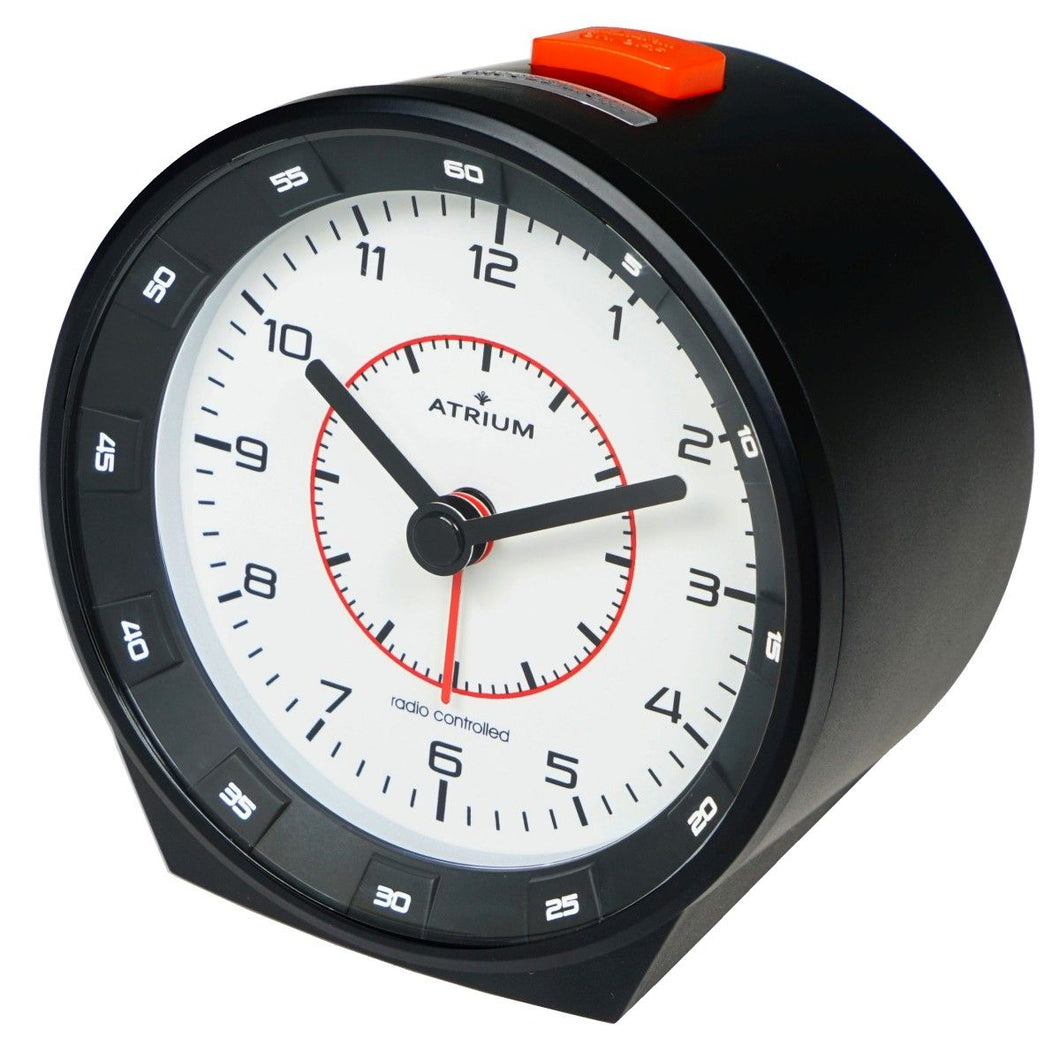 ATRIUM Wecker Analog Quarz Funkwecker A960-20 Nachtlicht Snooze schwarz