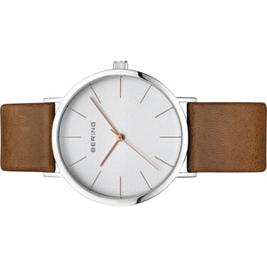 Bering Herren Uhr Armbanduhr Slim Classic - 13436-506-1 Leder