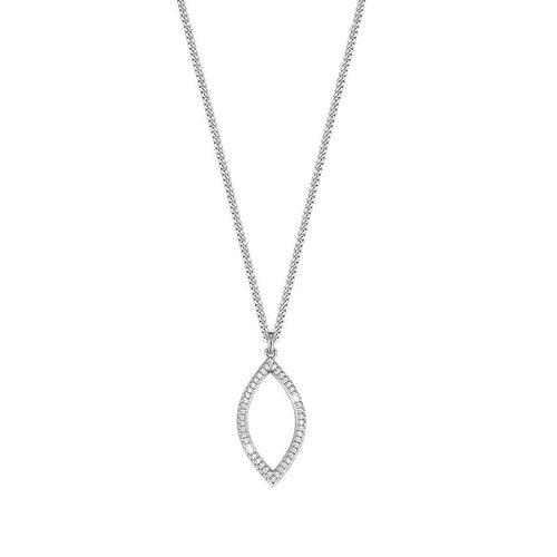 Esprit Damen Kette Collier Silber Zirkonia ESNL92415A420