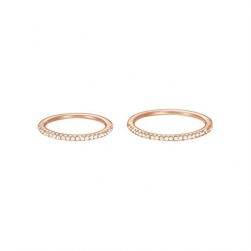 Esprit Damen Ring Fingerring Set Silber Rosé Zirkonia ESSE91010C1