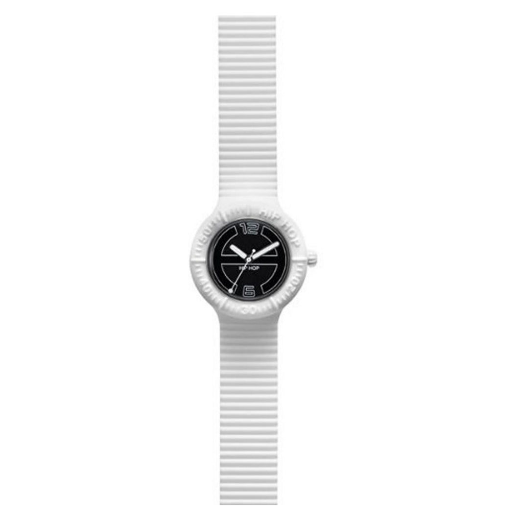 Hip Hop Uhr Armbanduhr Silikonuhr Large vanille / sw HWU0113