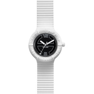 Hip Hop Uhr Armbanduhr Silikonuhr Large vanille / sw HWU0113