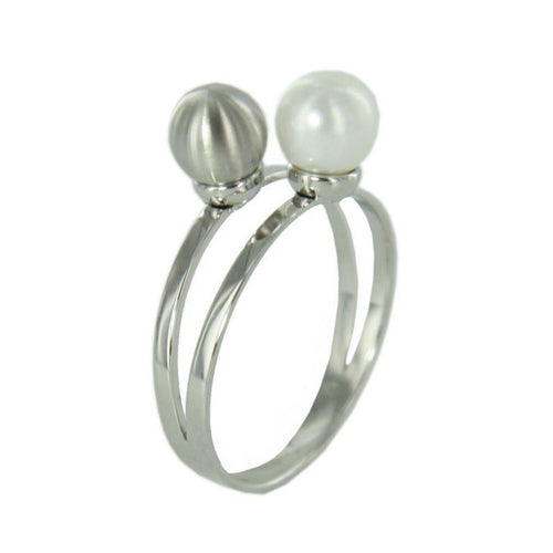Skagen Damen Ring silber Perlen JRSW020