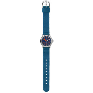 JACQUES FAREL Kinder-Armbanduhr Analog Quarz Jungen Textilband KCF 078 blau