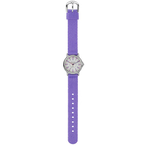 JACQUES FAREL Kinder-Armbanduhr Analog Quarz Mädchen Textilband KCF 023 violett