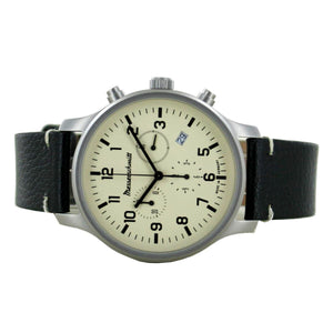 Aristo Herren Messerschmitt Uhr Fliegeruhr Chronograph ME-3H199L Leder