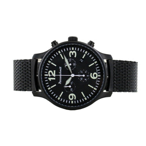 Aristo Herren Messerschmitt Uhr Flieger Chronograph ME-3H205M-PVD Edelstahl