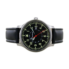 Laden Sie das Bild in den Galerie-Viewer, Aristo Herren Messerschmitt Uhr Flieger GMT ME-3H84GMT Leder