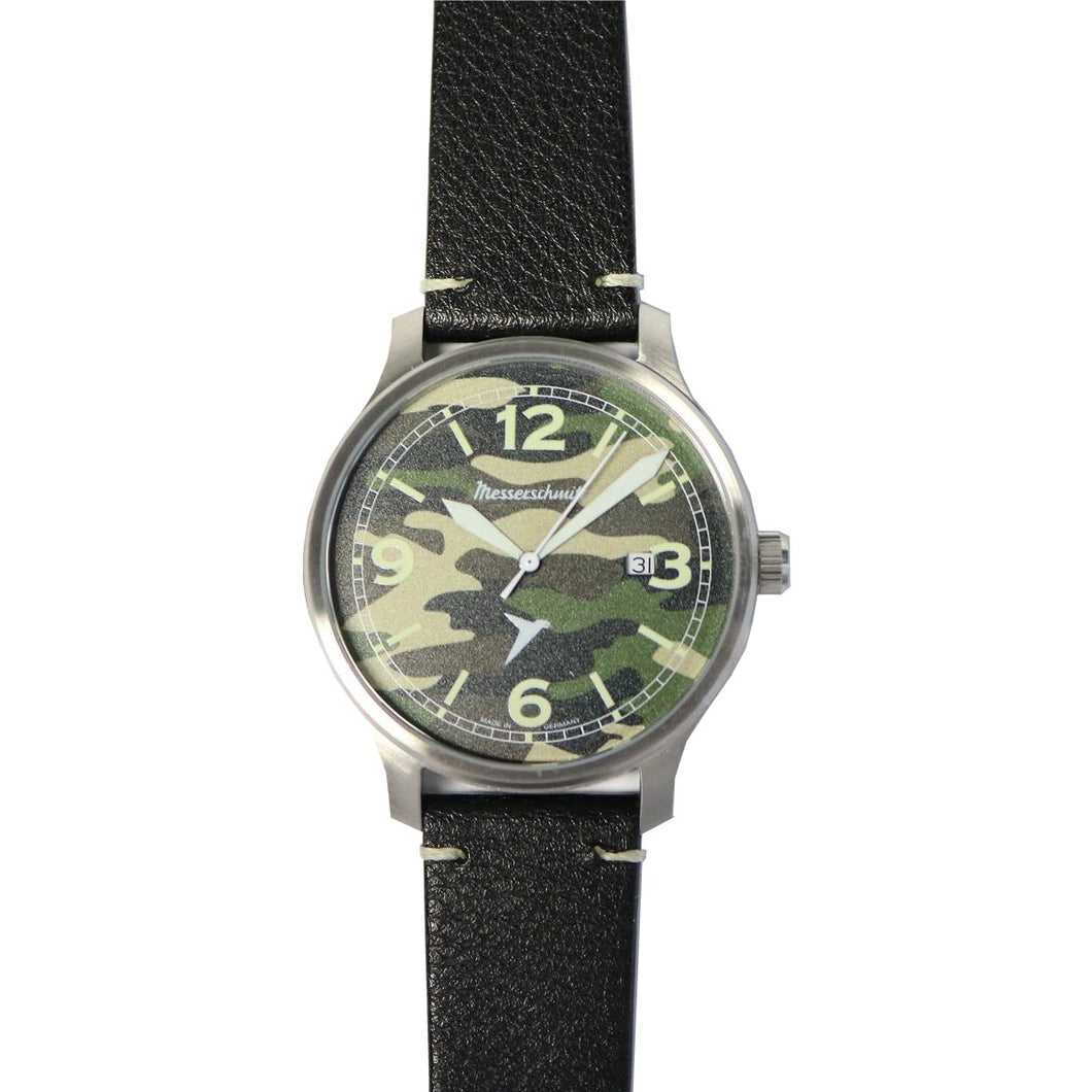 Aristo Herren Messerschmitt Uhr Army ME-42A-LB Leder