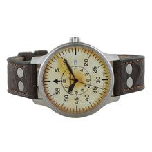 Laden Sie das Bild in den Galerie-Viewer, Aristo Herren Messerschmitt Uhr Fliegeruhr ME-42Vintage-2 Vintage Leder