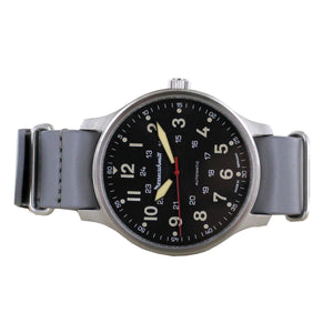 Aristo Herren Messerschmitt Uhr Fliegeruhr Automatik ME-6332NAVY-2 Leder
