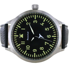 Laden Sie das Bild in den Galerie-Viewer, Aristo Herren Messerschmitt Uhr Fliegeruhr Triple XL Automatik ME-65A Leder