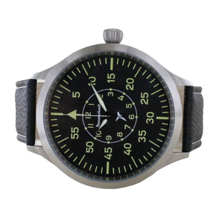 Aristo Herren Messerschmitt Uhr Fliegeruhr Triple XL Automatik ME-65B Leder