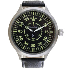 Laden Sie das Bild in den Galerie-Viewer, Aristo Herren Messerschmitt Uhr Fliegeruhr Triple XL Automatik ME-65C Leder