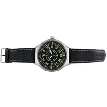Laden Sie das Bild in den Galerie-Viewer, Aristo Herren Messerschmitt Uhr Fliegeruhr Triple XL Automatik ME-65C Leder