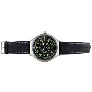 Aristo Herren Messerschmitt Uhr Fliegeruhr Triple XL Automatik ME-65C Leder