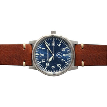 Laden Sie das Bild in den Galerie-Viewer, Aristo Herren Messerschmitt Uhr Fliegeruhr ME-9673BLVIN Leder